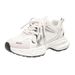 Dad Sneakers Women's 2025 New Summer Versatile White Lightweight Breathable Casual Sports Mesh Single Shoes_vogvips.com