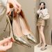 High Heels Women 2025 Spring New Pointed Toe Shallow Mouth Single Women's Stiletto Fashion Shoes Large Size_vogvips.com