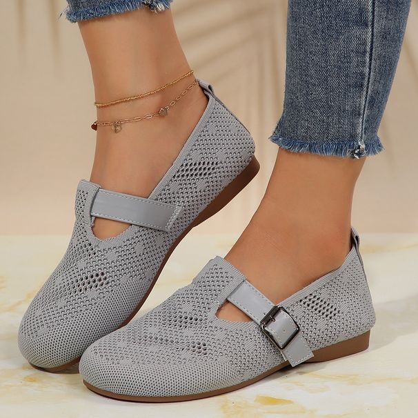 Women's Shoes Summer Flying Woven Breathable Hollow Mesh Women's Shoes Lazy One Step Mom Shoes Cloth Shoes Casual Toad Shoes_vogvips.com