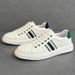 Sneakers Summer 2025 New White Genuine Leather Breathable Mesh Trendy Casual Versatile Men's Shoes_vogvips.com
