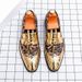 Large Size 46 Tassel Leopard Print Patent Slip-On Casual Leather For Hairstylists Men's Shoes_vogvips.com