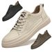 Men's Shoes Board Shoes Men's Cowhide Hollowed Out Breathable Trendy Lace-up Retro Men's Casual Shoes Cloth_vogvips.com