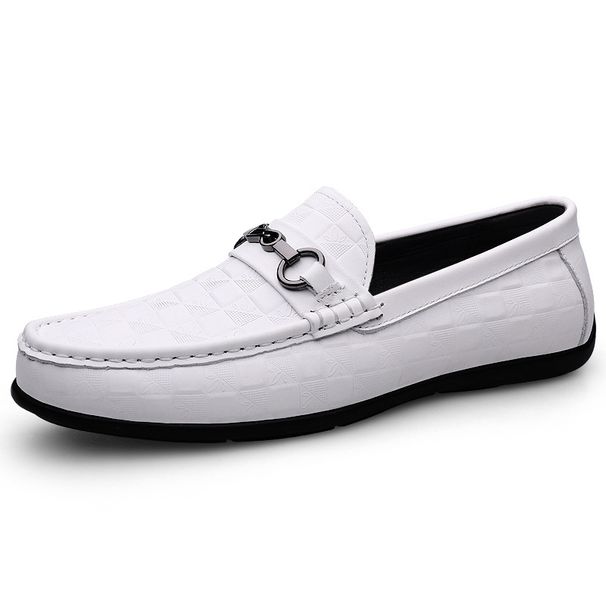 Men's Doudou Shoes Flat-soled Loafer Small Leather Shoes Low-top Foot Cover Leather Surface Casual Shoes_vogvips.com