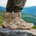 European Warm Series Men's High-top Martin Boots For Work, Outdoor Training, Hiking, Breathable Desert Combat Boots, Safety Work Shoes_vogvips.com
