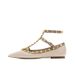 Flat Rivet Single Pointed Chunky Heel Women's Small Leather Shoes 2022 Closed Toe Sandals For Women_vogvips.com