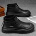 High-top Men's Shoes For Autumn, Slip-on Waterproof Non-slip Sports Sneakers With Thick Soles And Internal Height_vogvips.com