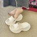 Summer Stepping Shit Feeling Lightweight Thick Bottom Lame Heel Slippers Women's Outdoor High Heel Sandals Holiday Beach Shoes_vogvips.com