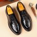 2025 Autumn New Men's Leather Business Dress Blok Loafers Work Wedding Trendy Shoes Men_vogvips.com