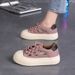 Muffin Sole White Shoes Student Big Head Casual Shoes Round Head Hollow Hole Shoes Women_vogvips.com