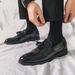 Euro Step 2025 Spring Large Size Brogue Leather Autumn Tassel Loafers British Fashion Nightclub Casual Shoes_vogvips.com