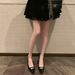 Pointed Toe Stiletto Patent Leather Rhinestone High Heels OL Commuter Women's Single Shoes_vogvips.com