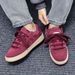 Women's Thick Soled Angolan Red Sneakers Korean Style Sporty Casual Versatile Spring Online Shoe_vogvips.com
