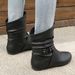 ShoeVault Cross-Border Foreign Trade Plus Size For Women 2024 Autumn Winter Pleated Slouch Flat Versatile Short Tube Korean Style_vogvips.com