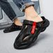 Men’s Shoes Summer New Fashion Baotou Beach Men's Sandals Outdoor Wear Hollow Breathable Non Slip Dual Purpose Coconut Hole Shoes_vogvips.com