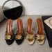 Women's Metallic Flower Stiletto Heels Sandals Black Open Toe Casual Slippers Multi-Color Spring Summer Outdoor Wear_vogvips.com