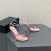 New Summer Bowknot Satin High Heels For Women, Sexy Rhinestone Letter Thin Heel Open-Toe Sandals In Pink_vogvips.com