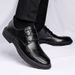 Euro Step Bullock Spring New Men's Leather High-end Business Casual Formal Security Guard Groomsman Shoes Hidden Height Increase_vogvips.com