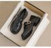 Platform Loafers Women's Retro British Style Black Small Leather Shoes Thick Heel Soft Sole Single Shoes Women_vogvips.com