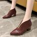 2021 Autumn Winter New European And American Fashion Pointed Toe Embossed Chunky Heel Martin Boots For Women_vogvips.com