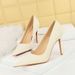 1198-1 Fashionable And Sexy Nightclub Slimming Banquet High Women's Thin Heels Shallow Mouth Pointed Single Shoes_vogvips.com