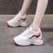2025 Spring New Korean Style Casual Leather Women's Color Block Thick Sole Lace-up Dad Shoes Height Increasing Sneakers_vogvips.com