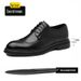 Men's Leather Wedding Dress Shoes Brogue Formal Heightening Brock Business Dress Men's Shoes_vogvips.com