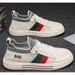 Canvas Summer Breathable Slip-On Knitted Mesh Shoes Men's Soft Sole Thin Sock Mouth Sports Casual Sneakers_vogvips.com
