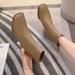 French Slim Martin For Women 2024 Spring And Autumn New Thick Heel Square Toe Korean Style Short Boots Fashion Versatile_vogvips.com