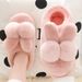 Women's Slippers Winter 2023 New Style Indoor Home Cute Plush Non-Slip Warm Maternity Cotton Shoes_vogvips.com