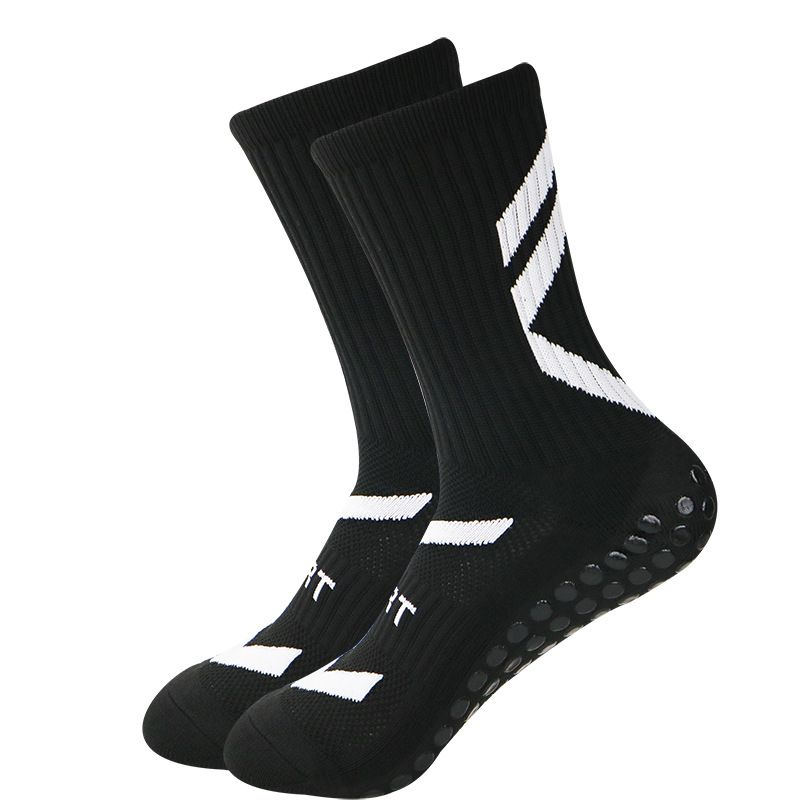 Unisex Breathable Cotton Sports Socks With Cushioned Arch Support & Anti-Slip Grip For Football Basketball Running (Black/White/Grey/Red/Blue/Green)_vogvips.com