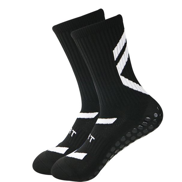 Unisex Breathable Cotton Sports Socks With Cushioned Arch Support & Anti-Slip Grip For Football Basketball Running (Black/White/Grey/Red/Blue/Green)_vogvips.com