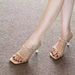 Rhinestone Sandals For Women, Thin Heel, 2024 Summer New Open-Toe Strap Sandals, Outdoor Fairy Style Crystal High Heels_vogvips.com