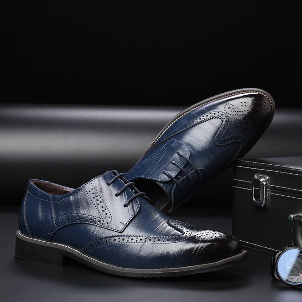 Men’s Shoes casual brogue single shoes lace up men's shoes _vogvips.com
