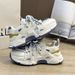 Sports Dad Women's Summer New Thick Soled Mesh Breathable Korean Version Color Blocked Height Casual Running Shoes_vogvips.com