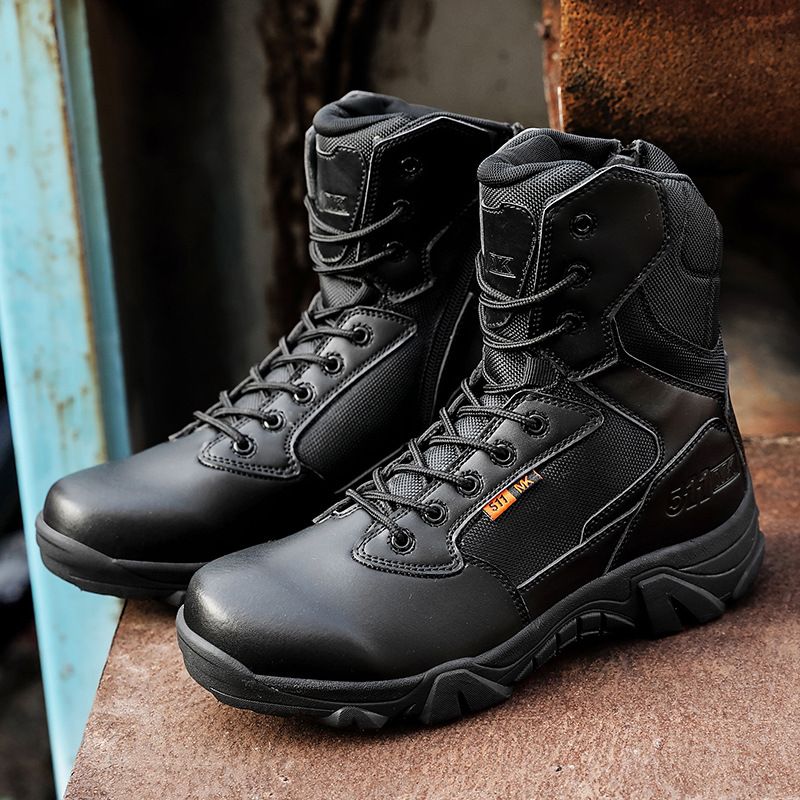 Four Seasons Waterproof Work Boots Outdoor Sports Leisure Knight Boots Large Fashion Versatile High Top Battle Boots_vogvips.com