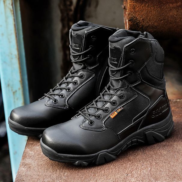 Four Seasons Waterproof Work Boots Outdoor Sports Leisure Knight Boots Large Fashion Versatile High Top Battle Boots_vogvips.com