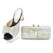 Party Outside The To Wear A Bow Tied Chunky Sandals Diamond Patterned Hand Party Shoe Bag Set_vogvips.com