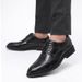 Men's Genuine Leather Oxford Shoes – Classic Pointed Toe Business Formal Shoes With Rubber Sole For Office & Wedding Versatile Pointed Toe Shoes_vogvips.com