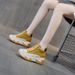 Black And White Inner Height Increase Thick-soled Dad Shoes Women's Versatile Little White Shoes Casual Women's Shoes_vogvips.com
