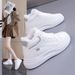 Women's Casual Sneakers Winter Ins Fashion Flat Shoes With Faux Fur Lining Cross Strap Low Top Platform Shoes For Daily Wear_vogvips.com