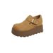 Women's Small Height-raising Thick-soled Genuine Leather Shoes Women's New Style All-match Slip-on Casual Single-layer Shoes_vogvips.com