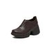 Women's Shoes New Autumn/winter Style Retro Inspired Chunky Heel 8cm Genuine Leather Slip On Shoes._vogvips.com