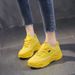 Fluorescent Sports Shoes For Women In Spring Autumn, Casual Mesh Breathable Single Thick Soled Running And Travel Shoes,_vogvips.com