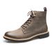 Vintage boots for men with mid-top gray work boots for men_vogvips.com