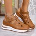 Hollow Out Casual Sandals For Women, Outdoor Wear, Summer 2024 New Versatile Thin Platform Thick Sole Hidden Heel_vogvips.com