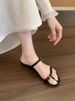 New Women's Summer Flip-Flops, Korean Style Simple Thin Strap Sandals, Flat Beach Shoes, Vacation Roman Sandals_vogvips.com