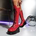 Wedge Side Zipper Gothic Style Thick-Soled Long Motorcycle Rider Over-the-Knee Plus Size Slimming High Boots_vogvips.com