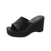 European And American Style Platform Thick-soled Slippers For Women, 2024 Summer New Model, Large Size High-heeled_vogvips.com