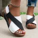 Women's Soft Heels Women Peep Toe Lightweight Wedges Heeled Shoes Woman Footwear Summer Sandals_vogvips.com