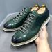 Classic Mens Casual Shoes Genuine Leather Lace-Up Fashion Sneakers Luxury Brand Alligator Print Street Travel Flat Shoes For Men_vogvips.com